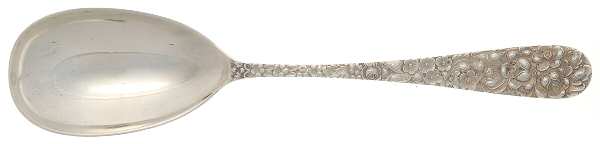 Stieff Rose (Sterling, 1892, No Monograms) Small Solid Serving Spoon by Kirk Stieff