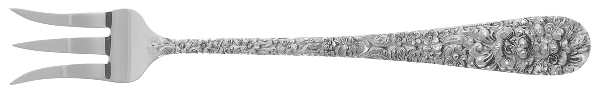 Stieff Rose (Sterling, 1892, No Monograms) Oyster/Cocktail Fork