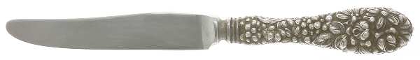 Stieff Rose (Sterling, 1892, No Monograms) Hollow Handle Youth Knife,Full Repousse