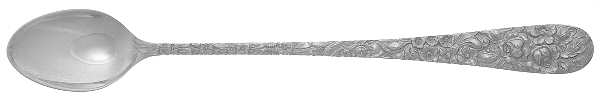 Stieff Rose (Sterling, 1892, No Monograms) Iced Tea Spoon