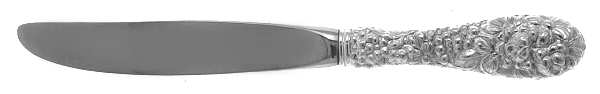 Stieff Rose (Sterling, 1892, No Monograms) Hollow Handle Youth Knife,Full Repousse