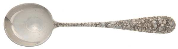 Stieff Rose (Sterling, 1892, No Monograms) Individual Chocolate/Sherbet Spoon