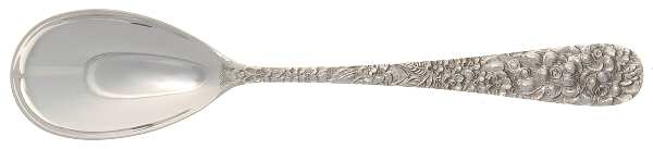 Stieff Rose (Sterling, 1892, No Monograms) Individual Egg/Parfait Spoon