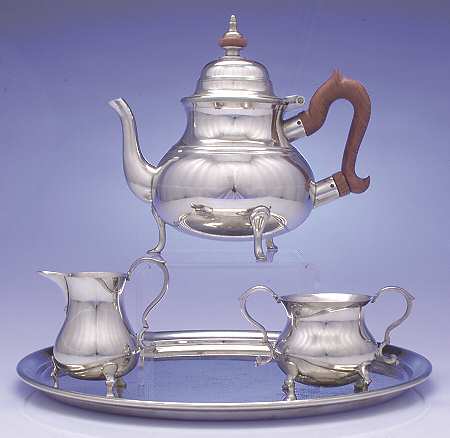 Williamsburg (Pewter, Hollowware) Coffee Set - 4 Piece (PCP, PCR, PSU, PWTS)