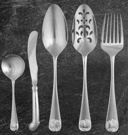Williamsburg Royal Shell (Stainless) 5 Piece Hostess Set
