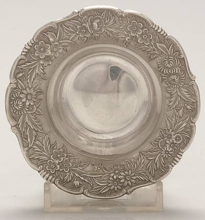 Repousse-Full Chased-Hand Chased Nut Dish