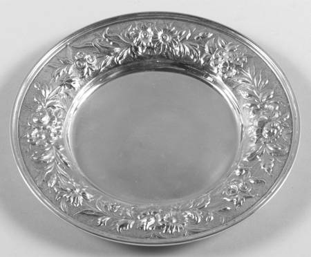 Repousse-Full Chased-Hand Chased Bread Plate