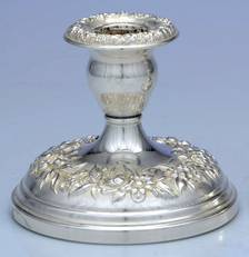 Repousse-Full Chased-Hand Chased Weighted Candleholder