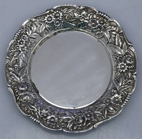 Repousse-Full Chased-Hand Chased Butter Pat