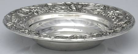 Repousse-Full Chased-Hand Chased Round Open Butter