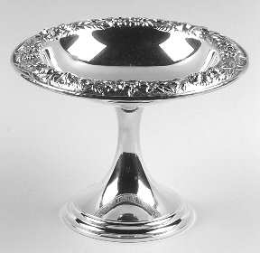Repousse-Full Chased-Hand Chased Medium Compote