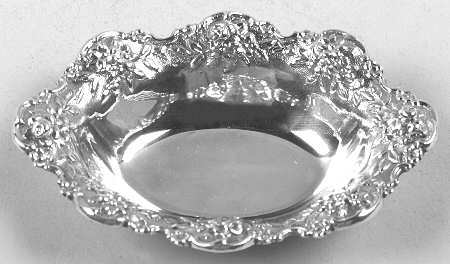 Repousse-Full Chased-Hand Chased Nut Dish