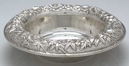 Repousse-Full Chased-Hand Chased 9" Round Vegetable Bowl