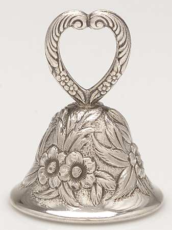 Repousse-Full Chased-Hand Chased Sterling Tea Bell