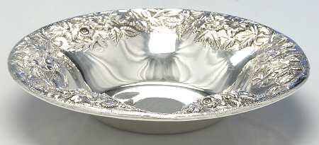 Repousse-Full Chased-Hand Chased 9" Round Vegetable Bowl