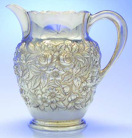 Repousse-Full Chased-Hand Chased 64 Oz Water Pitcher