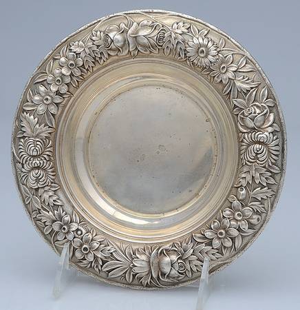 Repousse-Full Chased-Hand Chased Round Open Butter