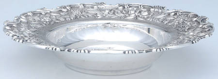 Repousse-Full Chased-Hand Chased 8" Round Vegetable