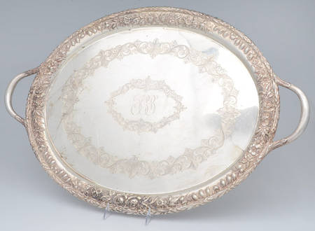 Repousse-Full Chased-Hand Chased 24" Waiter Tray