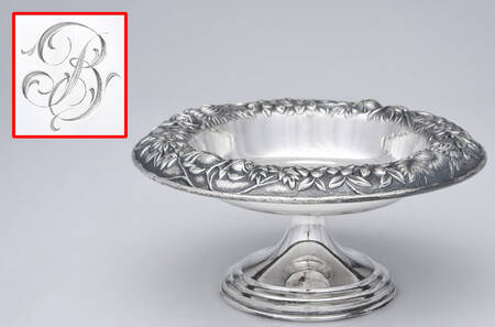 Repousse-Full Chased-Hand Chased Round Compote (Height X Width)