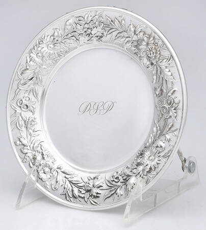 Repousse-Full Chased-Hand Chased Bread Plate
