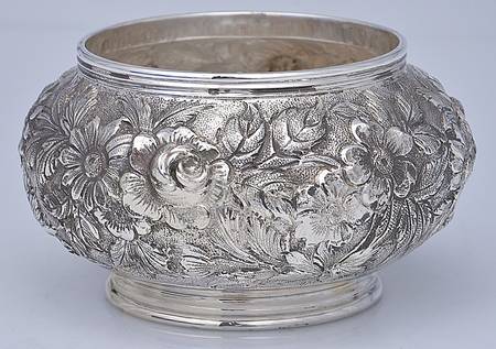 Repousse-Full Chased-Hand Chased Waste Bowl