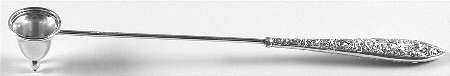 Repousse-Full Chased-Hand Chased Candle Snuffer with Silverplate Implement