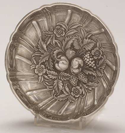 Repousse-Full Chased-Hand Chased 4" Bon Bon Bowl