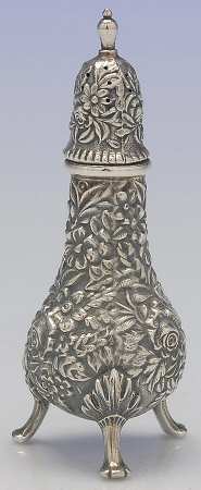 Repousse-Full Chased-Hand Chased Salt Shaker