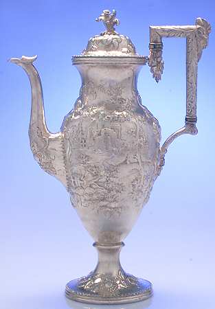 Repousse-Full Chased-Landscape (Sterling) by Kirk Stieff