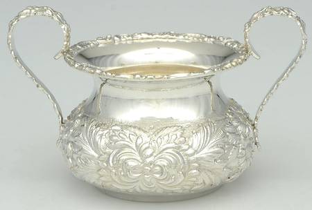 Stieff Rose (Sterling, 1892, Hollowware) Mini Open Sugar