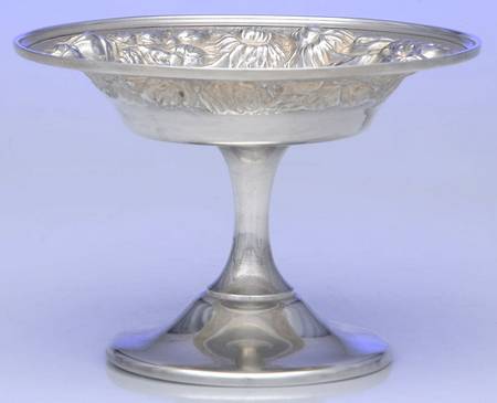 Stieff Rose (Sterling, 1892, Hollowware) Round Compote (Height X Width)