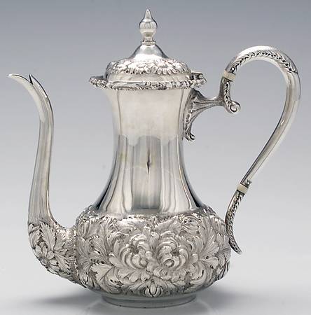 Stieff Rose (Sterling, 1892, Hollowware) Mini Coffee Pot