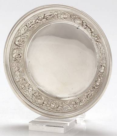 Stieff Rose (Sterling, 1892, Hollowware) Sterling Butter Pat