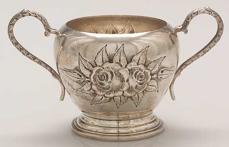Stieff Rose (Sterling, 1892, Hollowware) Mini Open Sugar Bowl