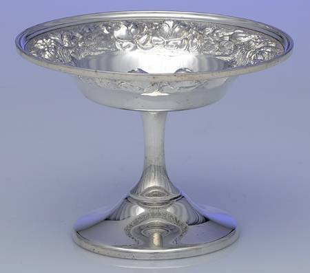 Stieff Rose (Sterling, 1892, Hollowware) Round Compote (Height X Width)
