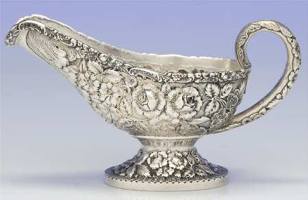 Stieff Rose (Sterling, 1892, Hollowware) Gravy Boat No Underplate