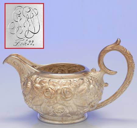 Stieff Rose (Sterling, 1892, Hollowware) Creamer