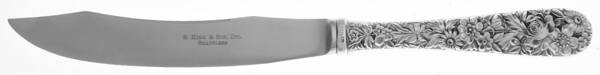 Repousse (Sterling, 1924, S.Kirk & Son, Inc.) Knife-Carving/Sm-Stn Bld/Steak