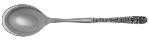 Repousse (Sterling, 1924, S.Kirk & Son, Inc.) Salad Serving Spoon with Stainless Bowl HC