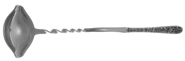Repousse (Sterling, 1924, S.Kirk & Son, Inc.) Punch Ladle with Stainless Bowl HC
