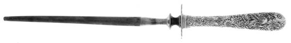 Repousse (Sterling, 1924, S.Kirk & Son, Inc.) Knife-Sharpn/Steelrod/Lg-Sterling Guard