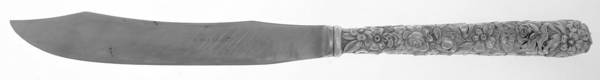 Repousse (Sterling, 1924, S.Kirk & Son, Inc.) Large Full Repousse Steak Carving Knife,StnlsBlade