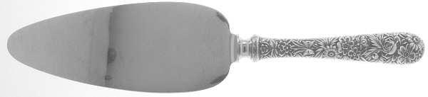 Repousse (Sterling, 1924, S.Kirk & Son, Inc.) Pie Server with Stainless Blade