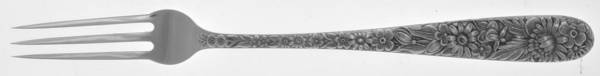 Repousse (Sterling, 1924, S.Kirk & Son, Inc.) Individual Solid Fruit Fork