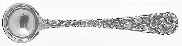 Repousse (Sterling, 1924, S.Kirk & Son, Inc.) Individual Salt Spoon