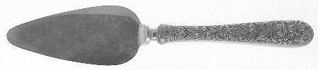 Repousse (Sterling, 1924, S.Kirk & Son, Inc.) Cheese Server with Silverplate Blade