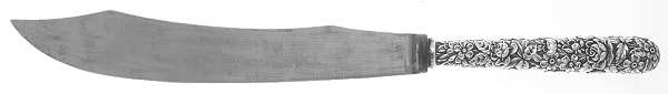 Repousse (Sterling, 1924, S.Kirk & Son, Inc.) Large Full Repousse Steak Carving Knife,StnlsBlade