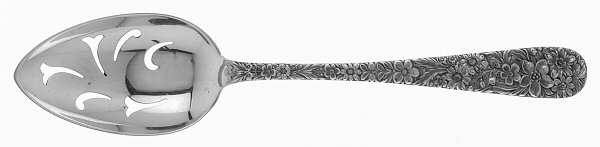 Repousse (Sterling, 1924, S.Kirk & Son, Inc.) Pierced Tablespoon (Serving Spoon)