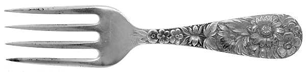 Repousse (Sterling, 1924, S.Kirk & Son, Inc.) Small Baby Fork